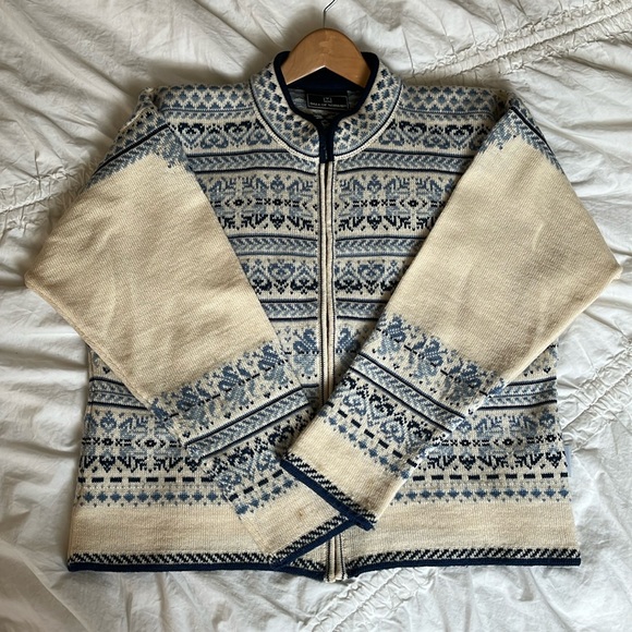 Dale Of Norway Fair Isle Zip Up Sweater - Picture 1 of 9